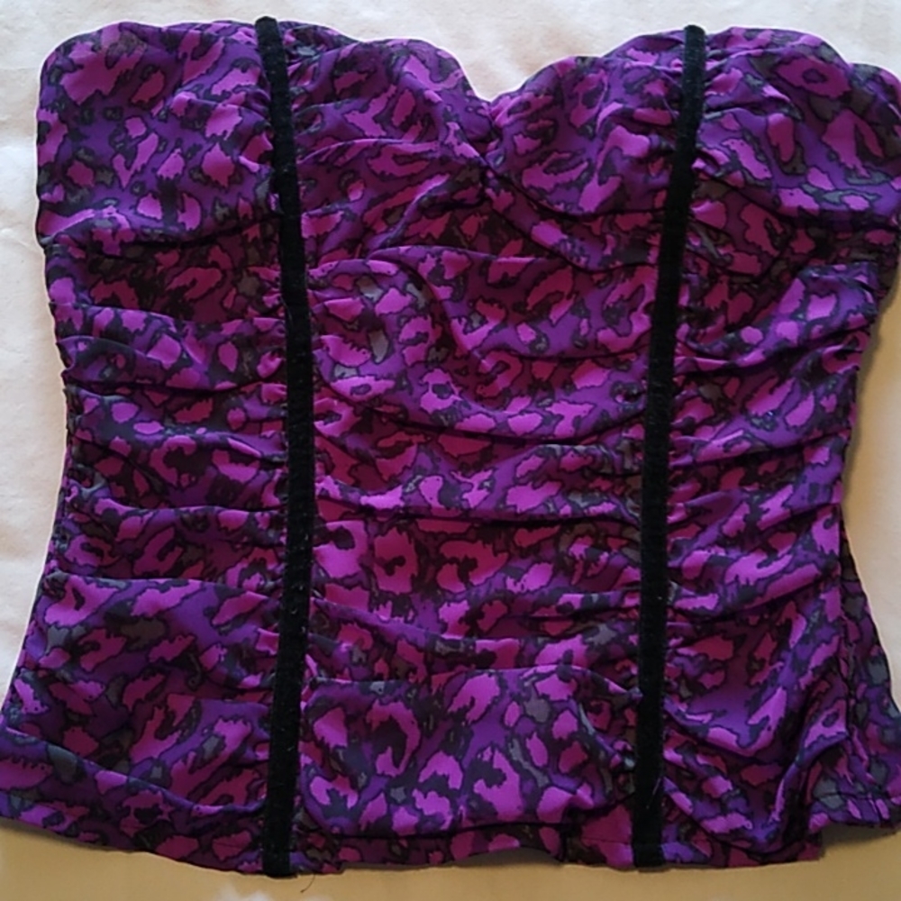 NWT, cool crepe bustier!